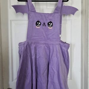 NWT Lavender Corduroy Bat Wing Overall Dress